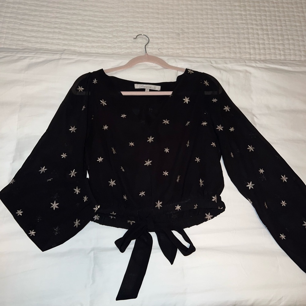 Lovers + Friends Metallic Stars Blouse